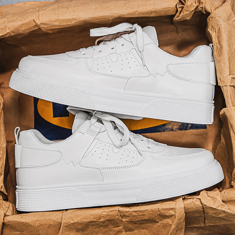 LOEIKAN Men's White Casual Sne - White Sneaker Care Kit recension och pris